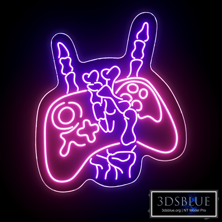 Gamer Skull Neon Sign