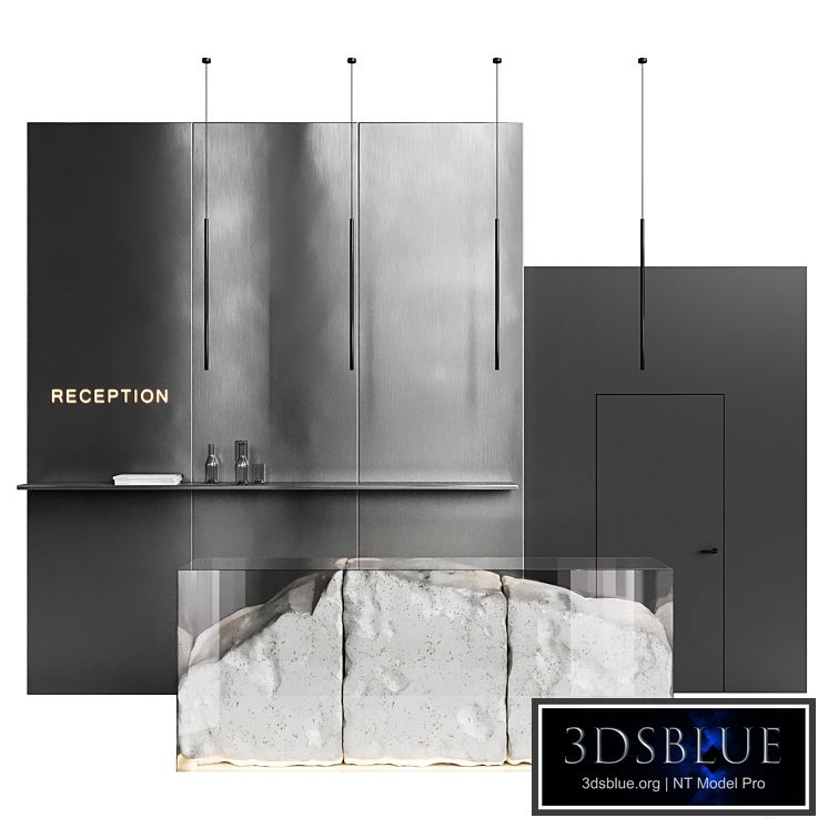 Reception desk natural rock 3