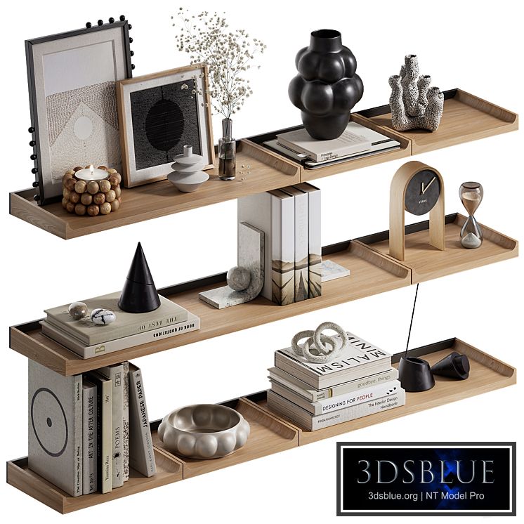Shelves with decorative set