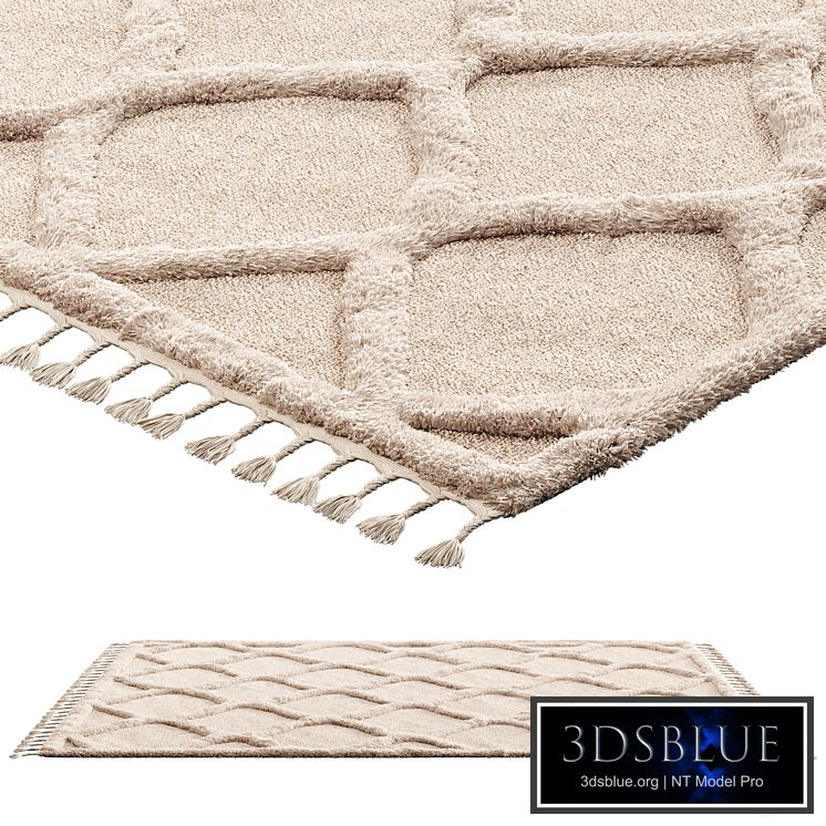 nuLOOM Raised Ogee Trellis Nursery Area Rug