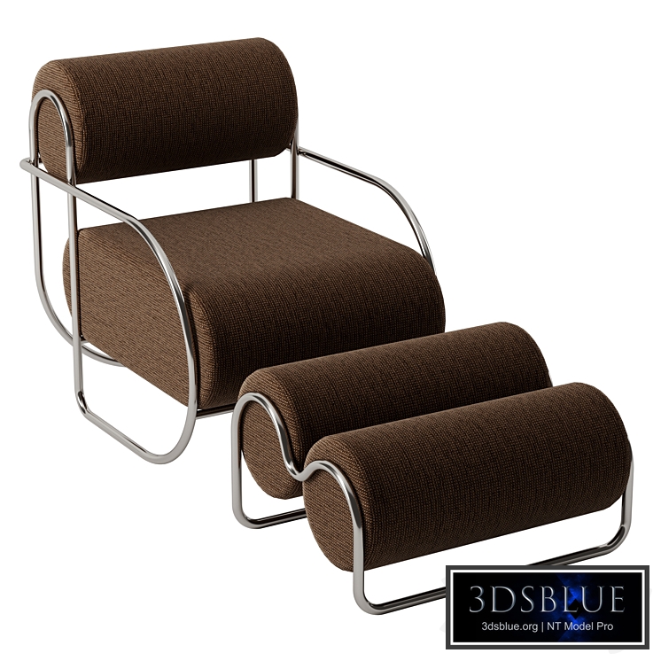 Chromeo Chair & Ottoman by Sarah Ellison