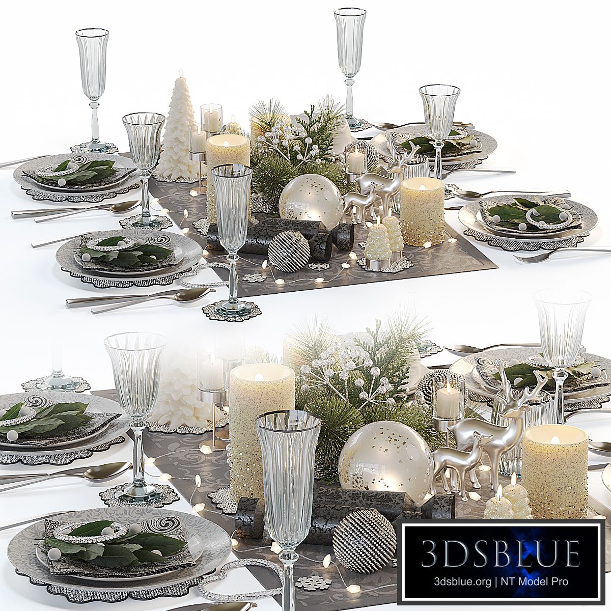 New Year&#39;s table setting