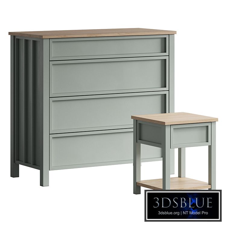 Eugène bedside table and chest by LaRedoute