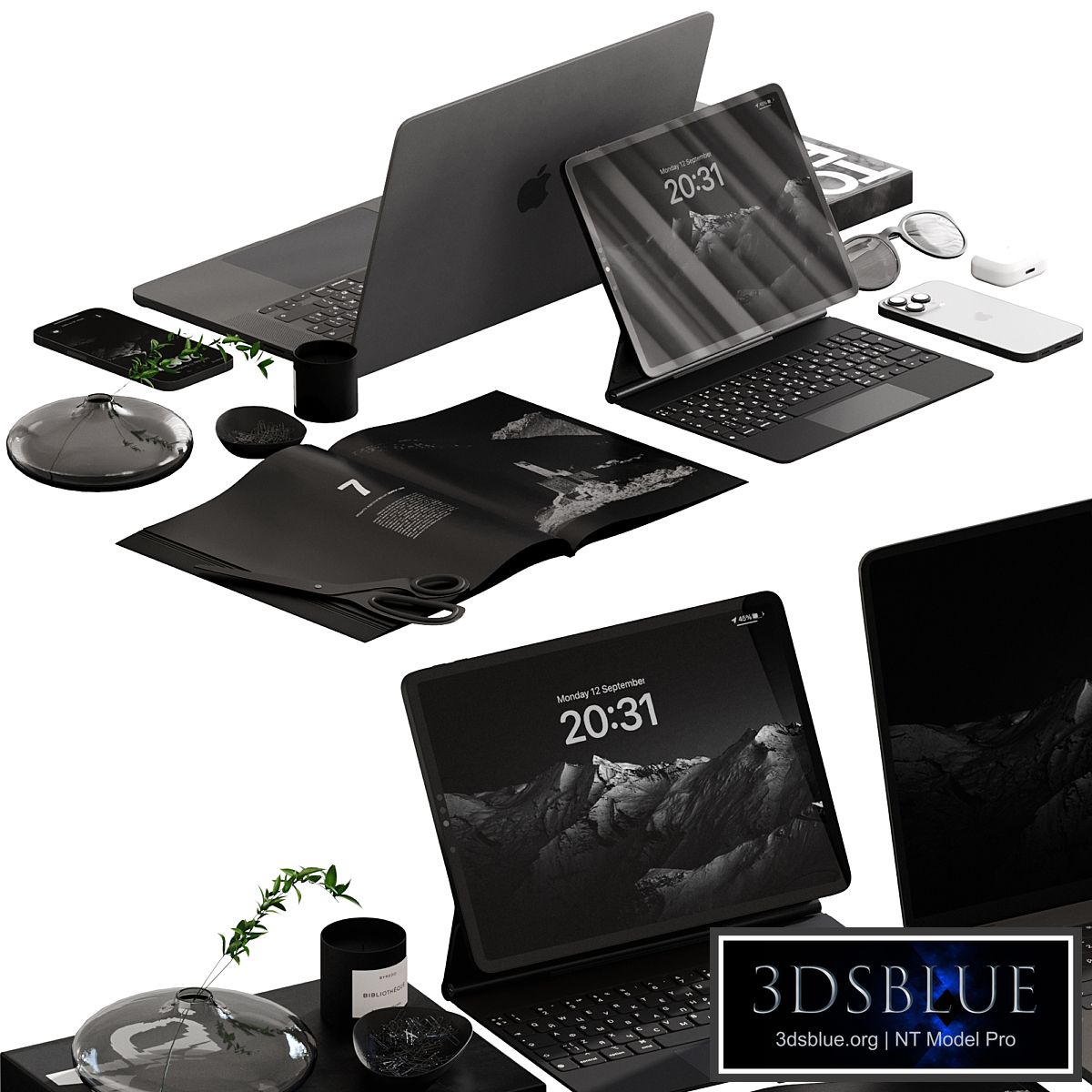 Decorative set for desktop