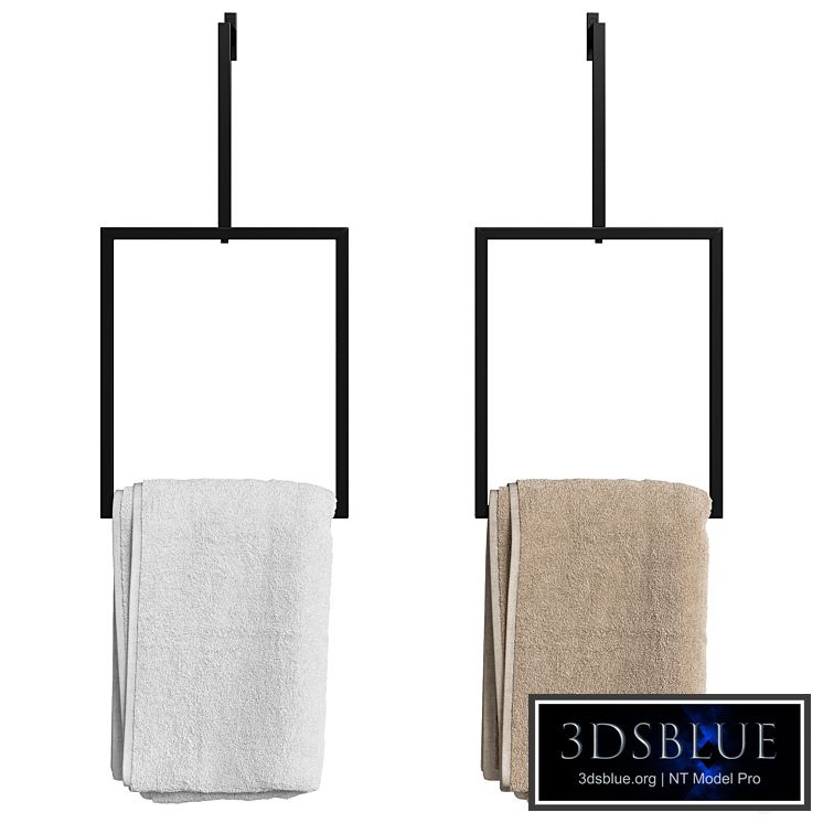 Bathroom towels on a holder