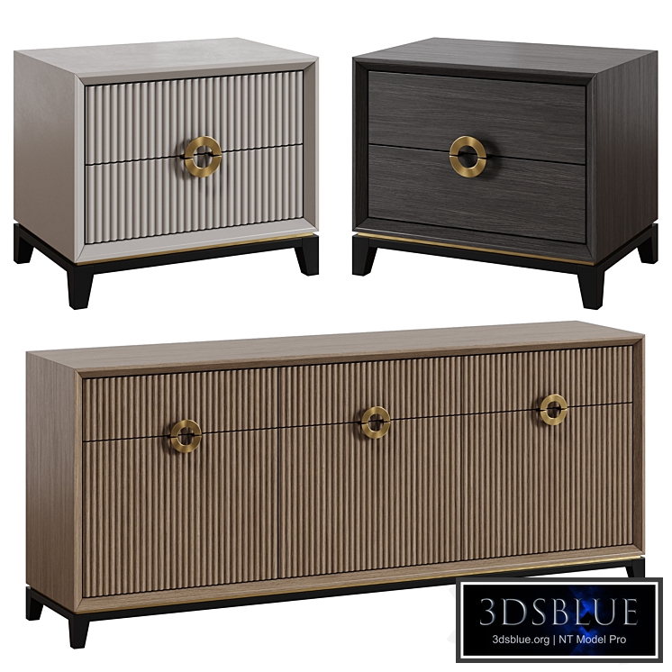 Chest of drawers and bedside table in Art Deco style 11
