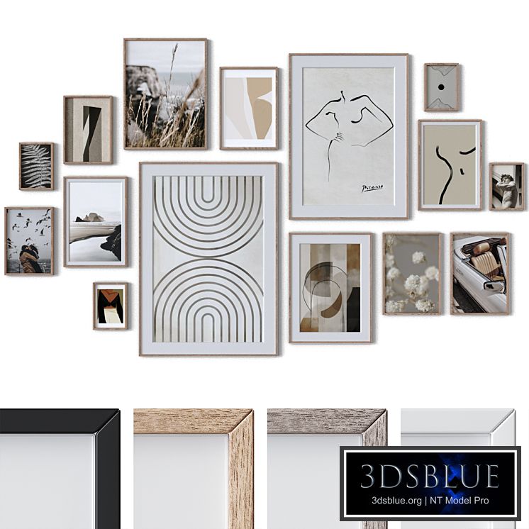 Set of 15 wall paintings 2908