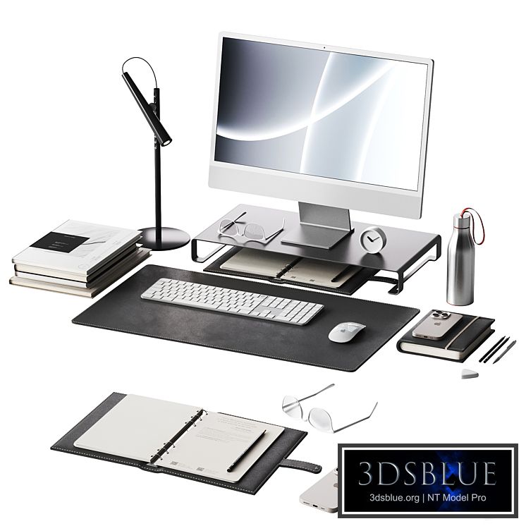 Decor for the workplace with a set of Apple equipment