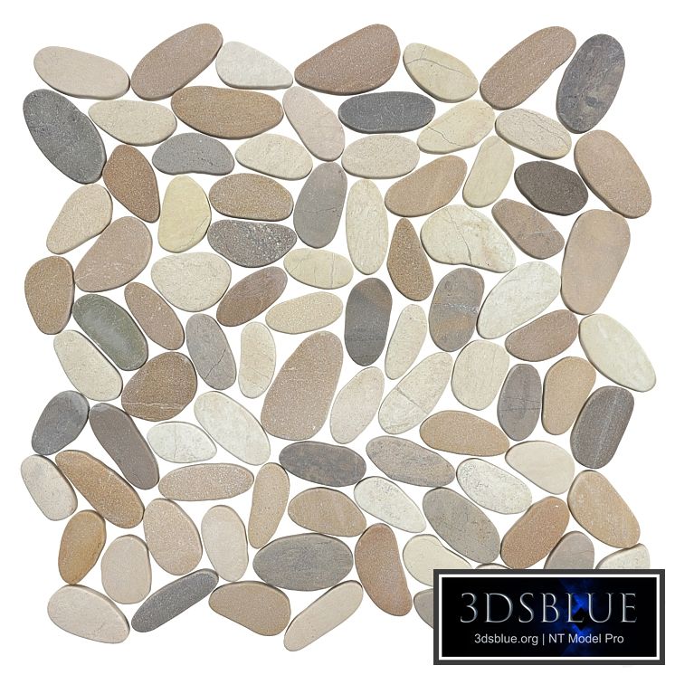 ZEN HARMONY WARM BLEND FLAT PEBBLE MOSAICS