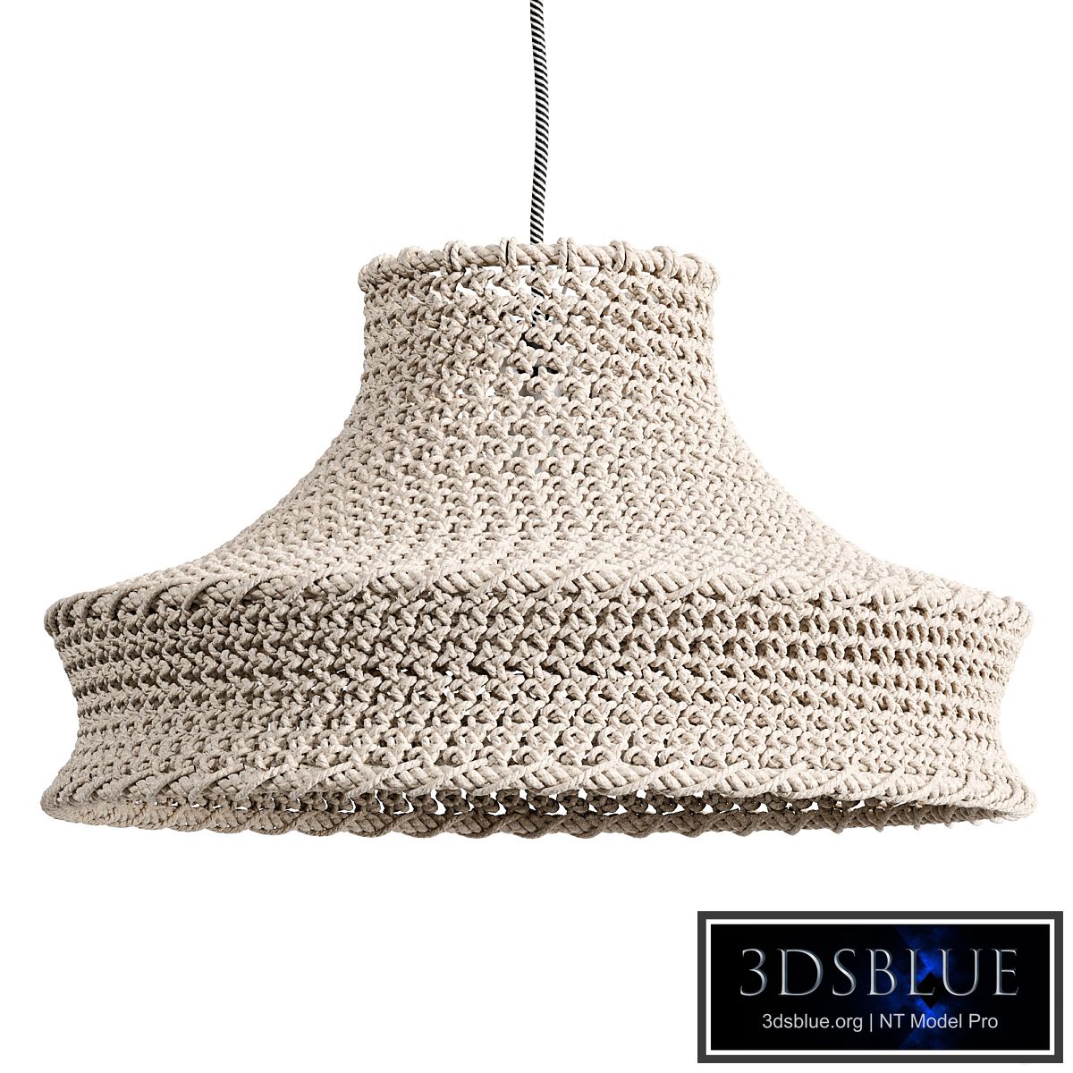Woven White Rope Pendant Shade