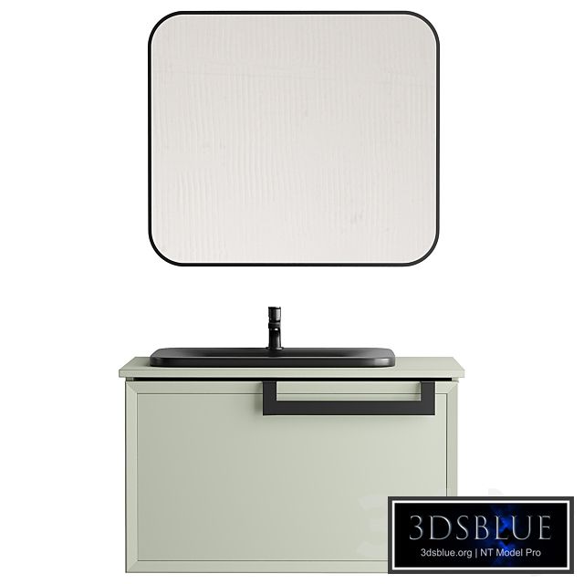 Cabinet with sink Belinza Enrika 85 green