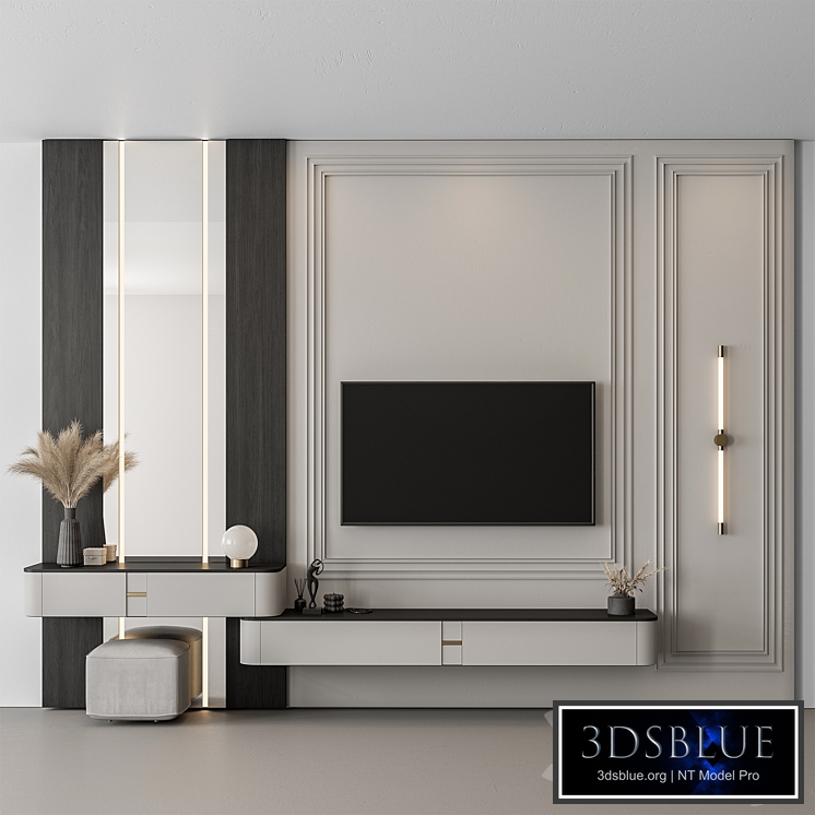 TV Wall Black and White - Set 125