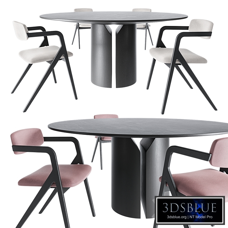 MDF Italia NVL Table and Keyko Gallotti Radice chair