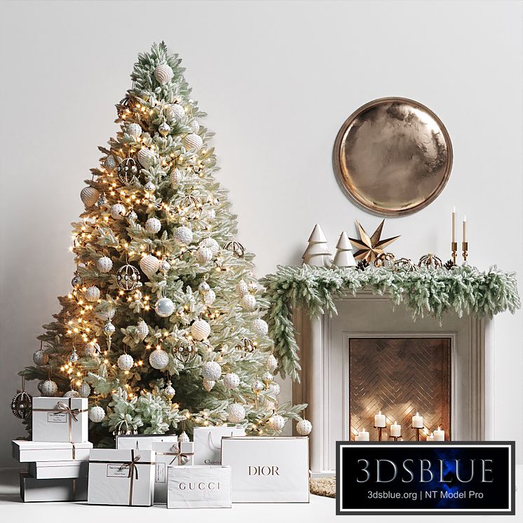 Christmas tree with fireplace 2