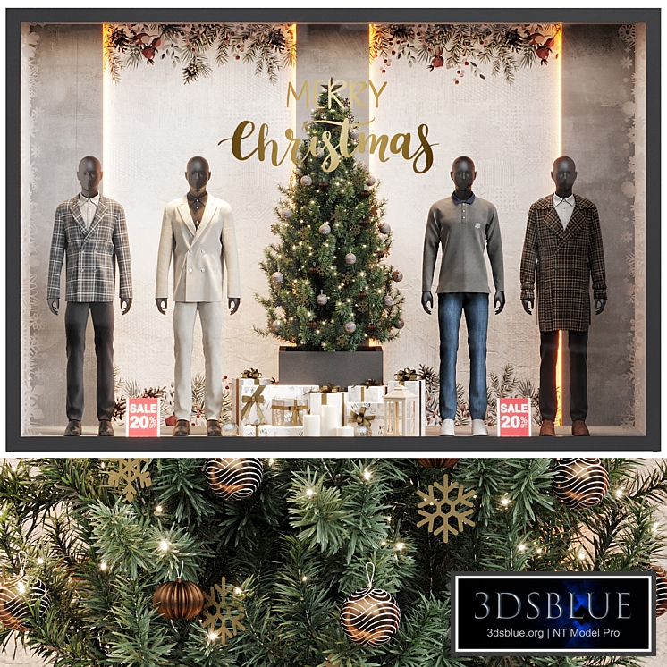 New Year showcase of the clothing shop 02