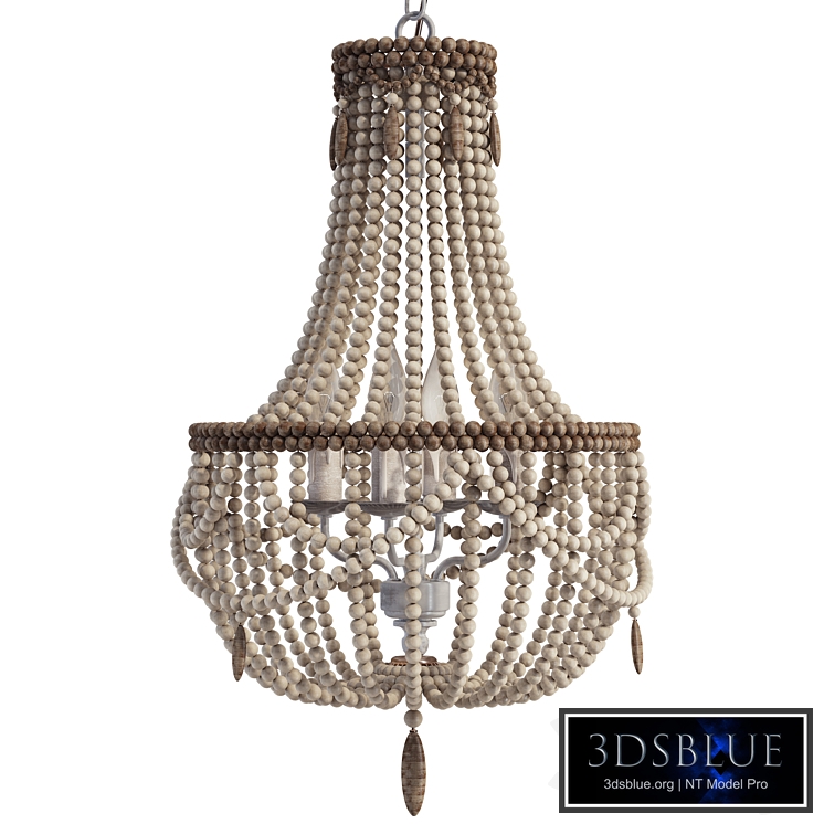 Boho Rustic Bead Chandelier