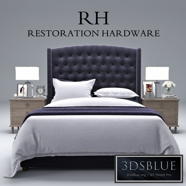 Restoration Hardware Warner Fabric Tufted bed