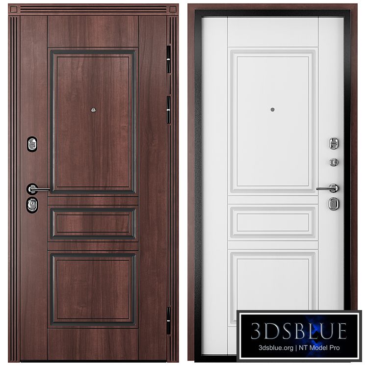 Entrance door staleks Verona V22 Dark Nut Patine