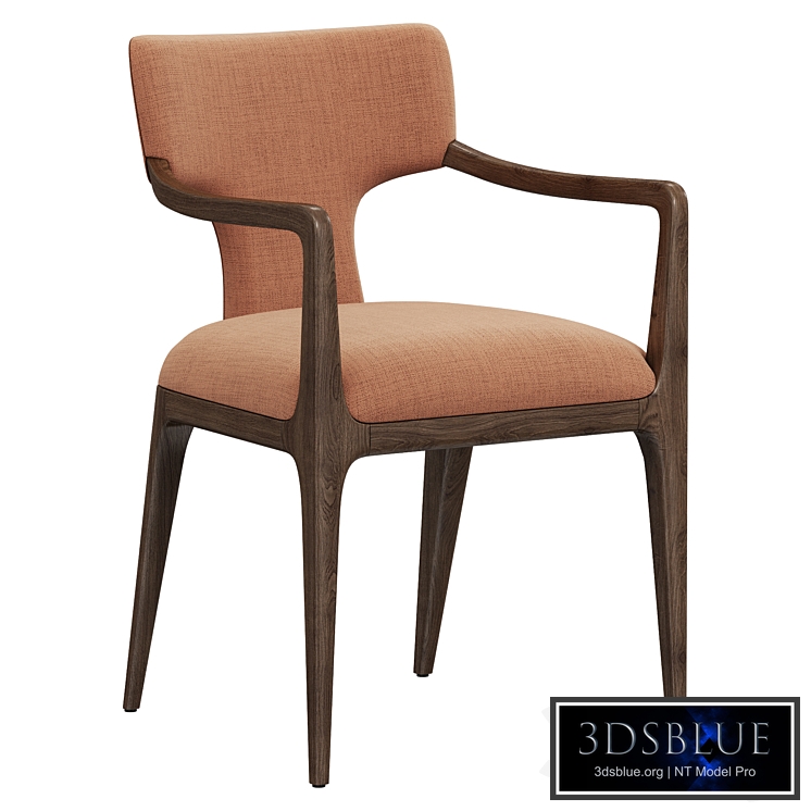 Restoration Hardware Lign Upholstered Fabric Dining Armchair