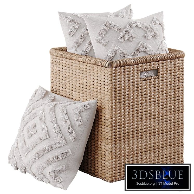 Basket with pillows