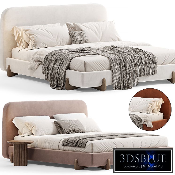 Stivale Light Brown Velvet Queen Bed By CB2