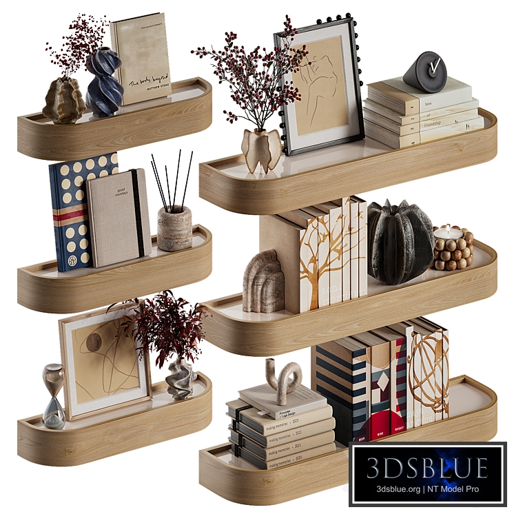 Shelves with decorative set