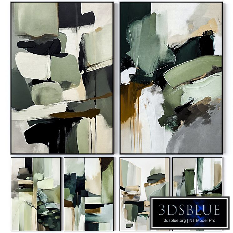 Set of large wall paintings 2938