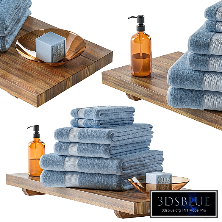 Bathroom towels on a shelf