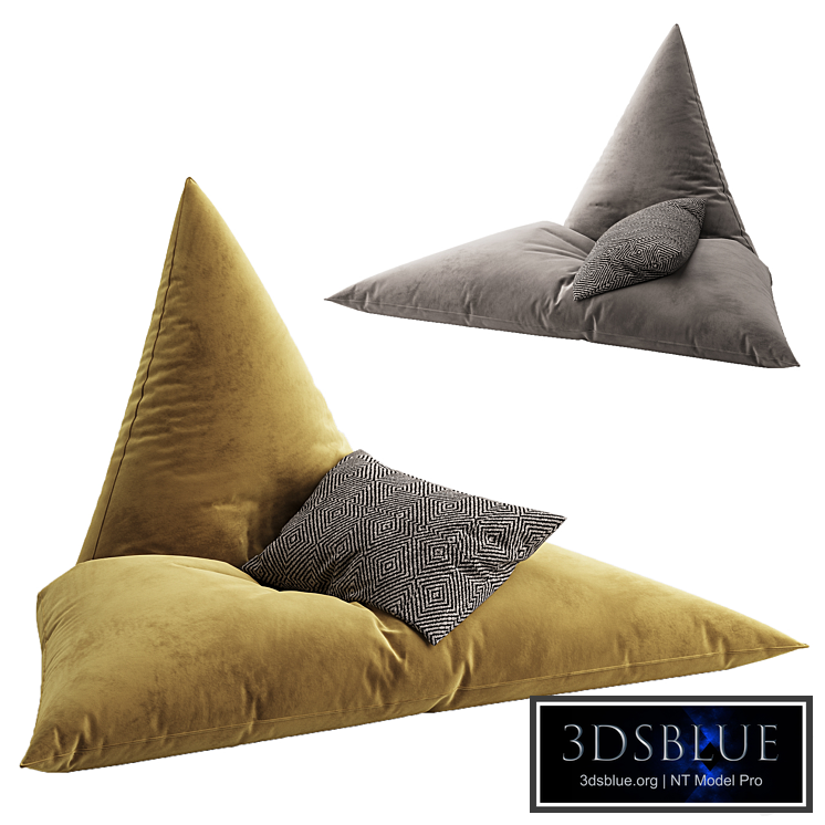 Designer Velvet Tri Gamer Bean Bag