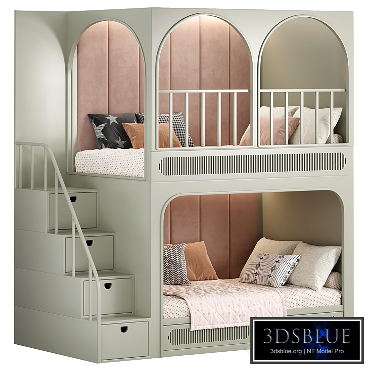 Designer two-level bed Kids room 19