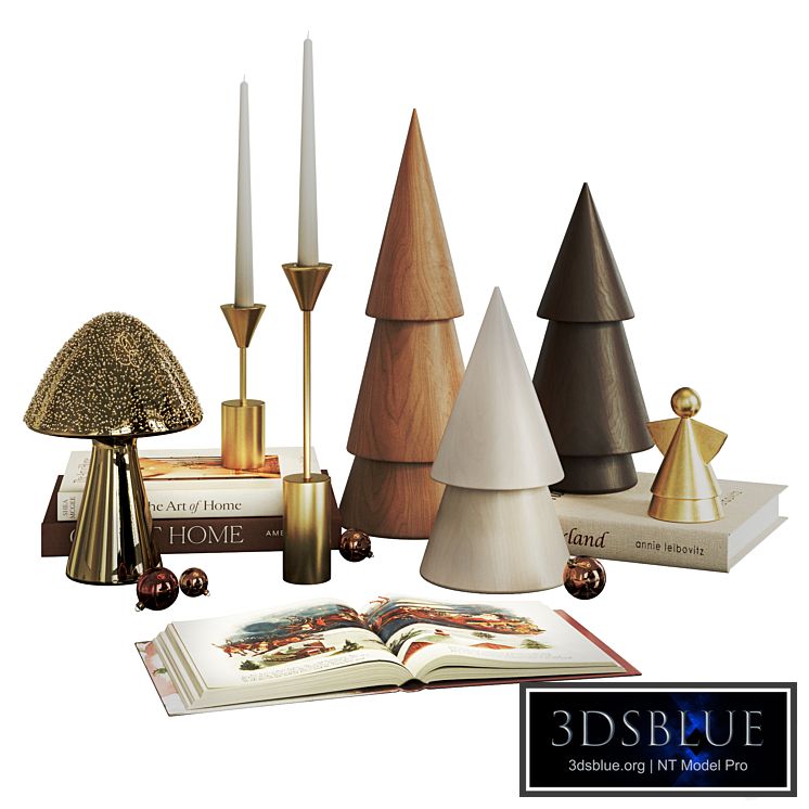 Decorative set for New Year and Christmas