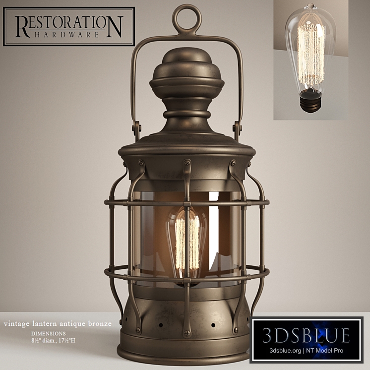 Vintage Lantern Antique Bronze