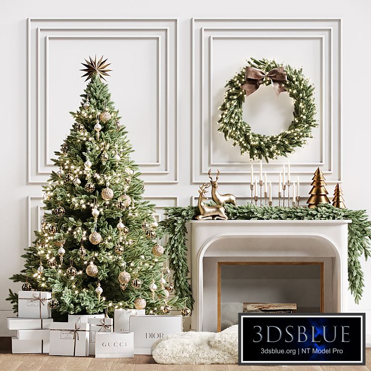 Christmas tree with fireplace 3