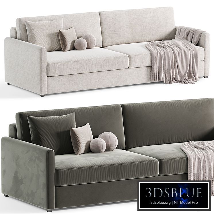 MALEA COGNAC BROWN VELVET SOFA By CB2