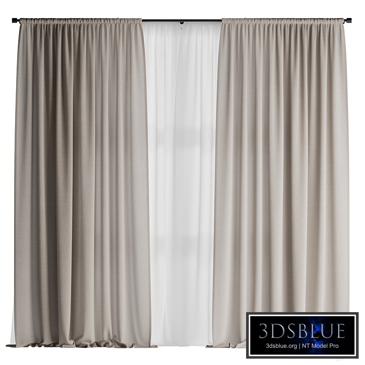 curtains with tulle