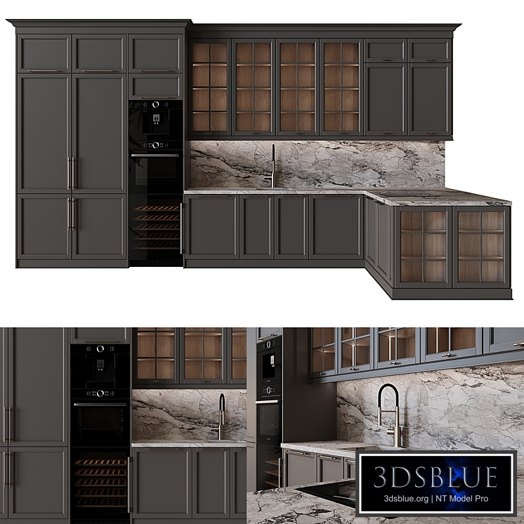 Kitchen in neoclassical style 53