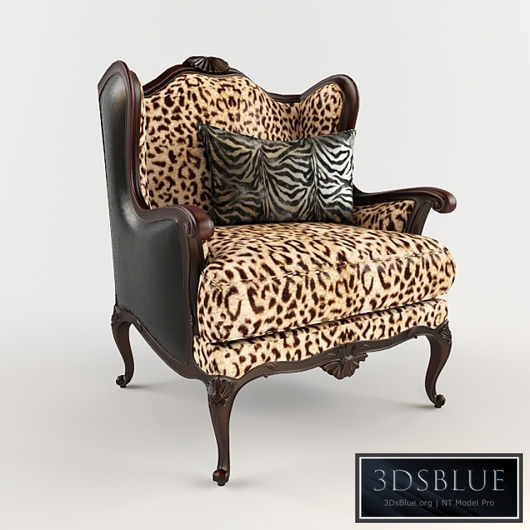 Leopard leather chair