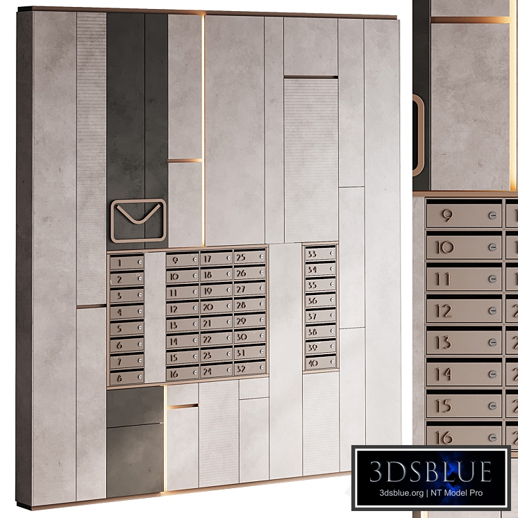 115 Mailboxes at the entrance