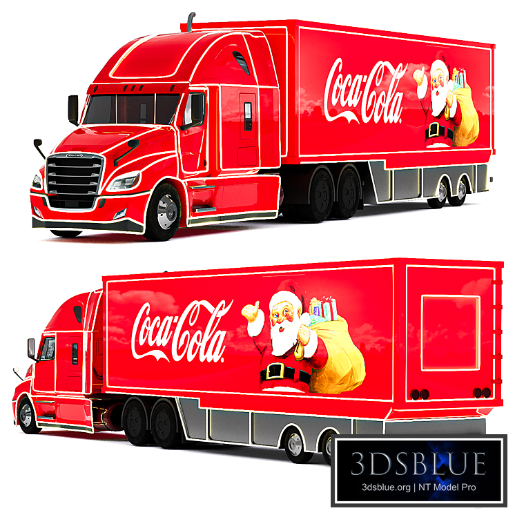 Freightliner Cascadia Santa Claus truck