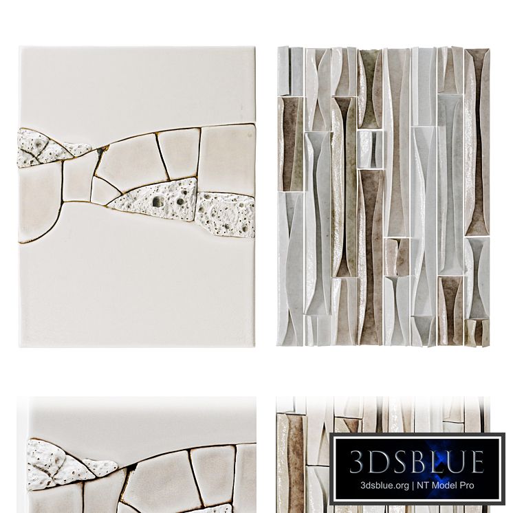 Set of two ceramic panels