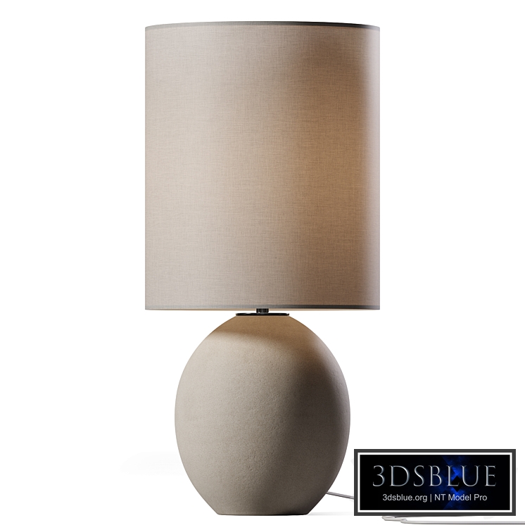 Small Orb Lamp in Chalk