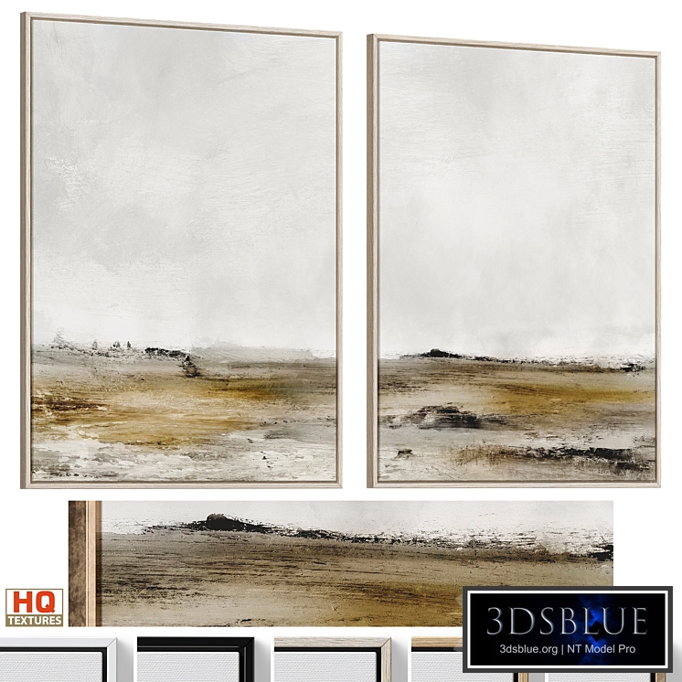 Accent Textured Abstract Neutral Wall Art C-1056