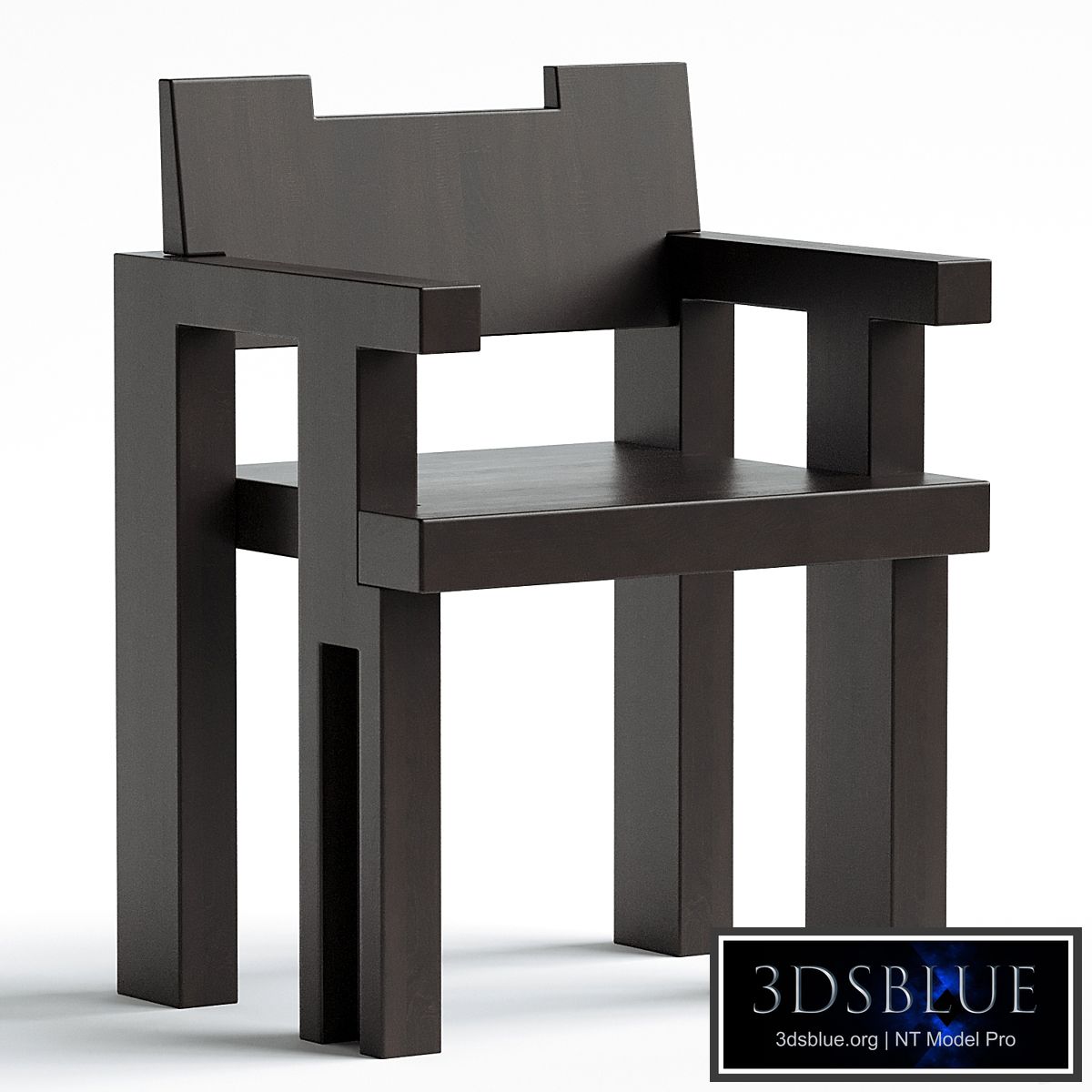 Contemporary Lacquered Wood Dining Chair