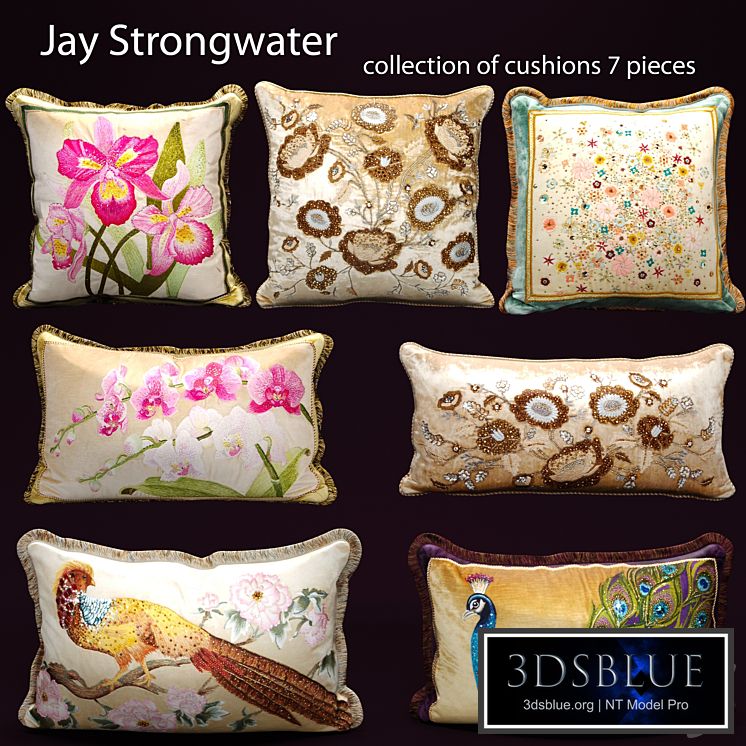 The collection of pillows from Jay Strongwater, velvet, pillow, luxury