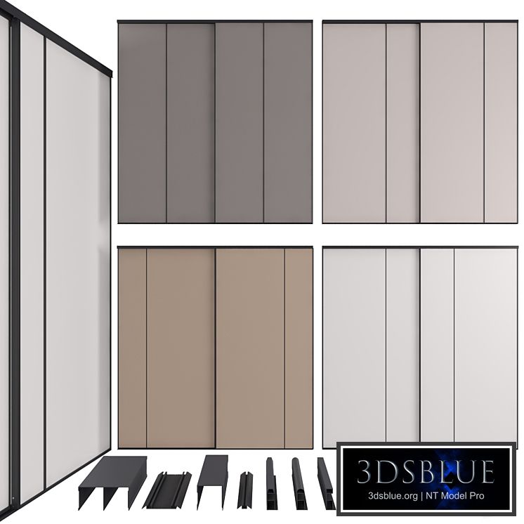 Compartment doors in narrow profile MODUS