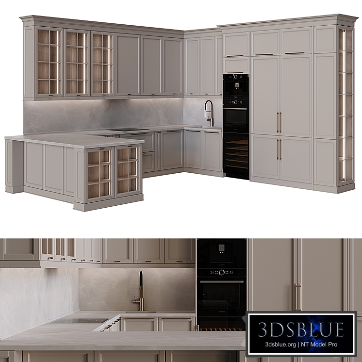Neoclassical style kitchen 55