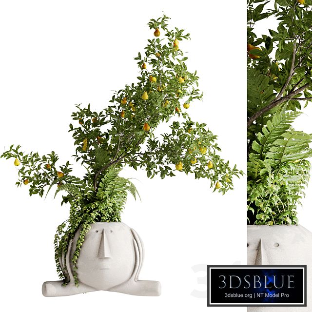 Inserting plant bouquets into sculptures