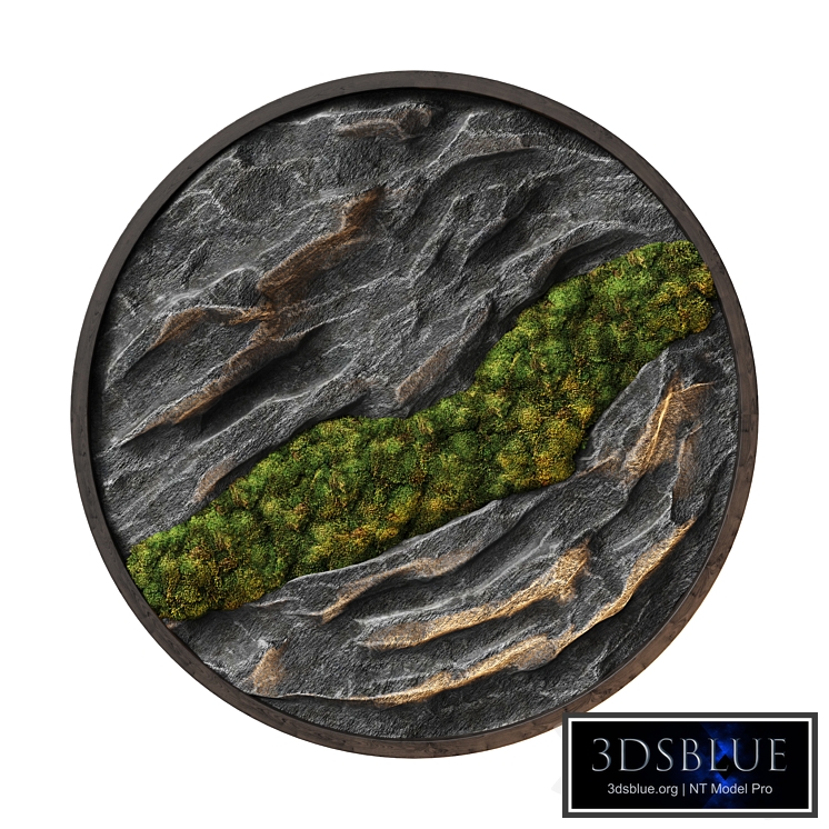 Panel Stone and moss