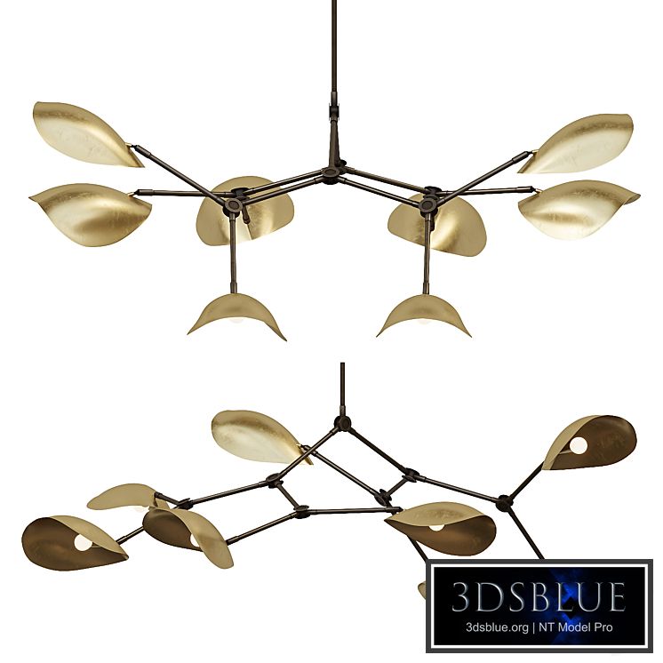 101 Copenhagen STINGRAY Chandelier Brass
