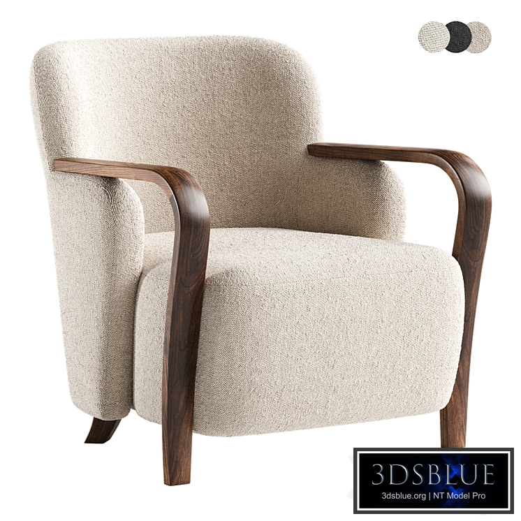 Ambie Walnut Wood Accent Chair by Jake Arnold